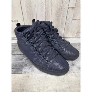 Balenciaga Arena Navy Blue Carbon Fiber Luxury Sneakers EU 41 US 8